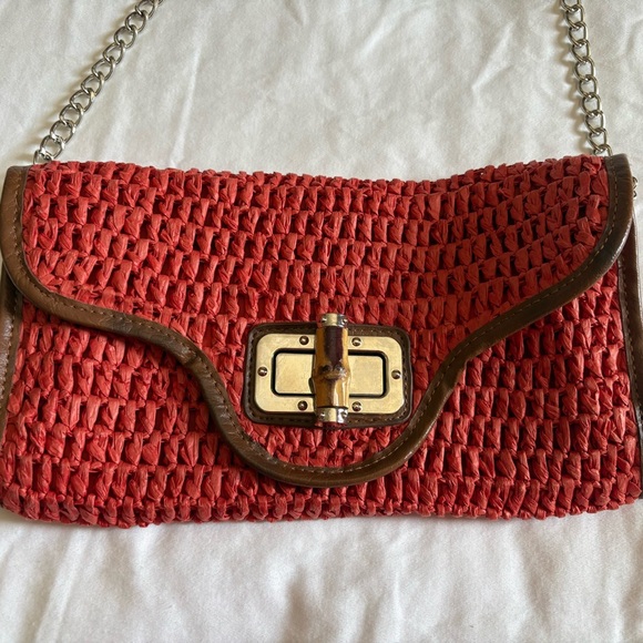 Kelly & Katie Orange Woven Straw Bag - Picture 2 of 11